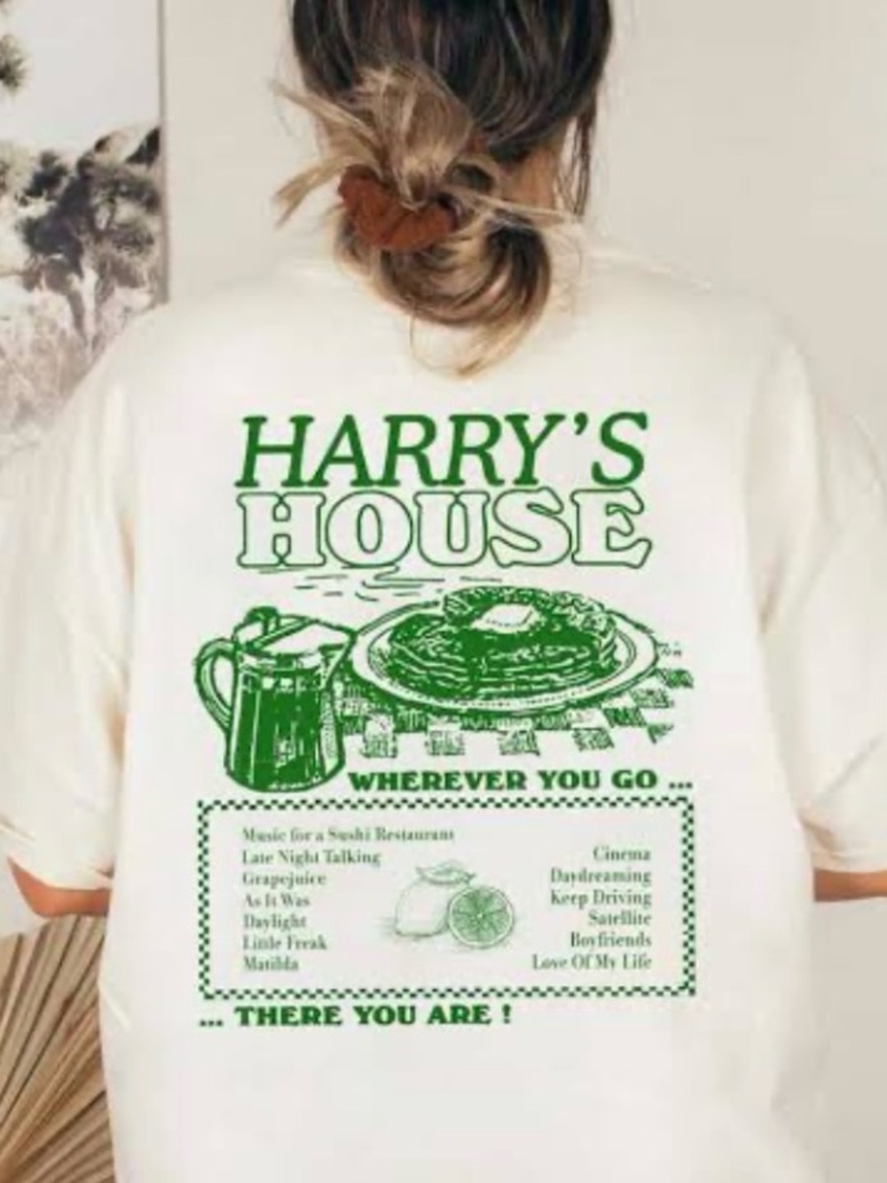 Harry's House Graphic Short Sleeve Tee - Cream/Green